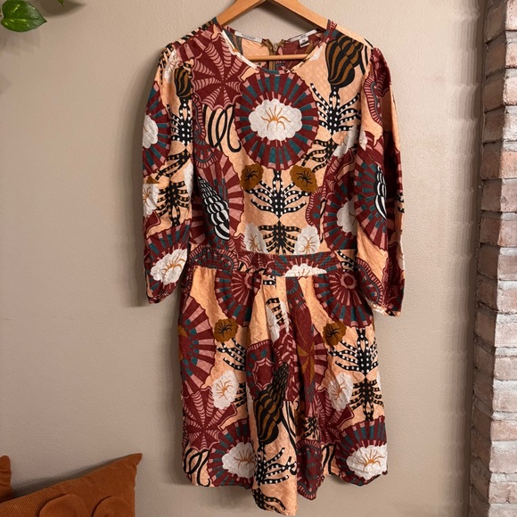 SCOTCH &‎ SODA Sun Ray Balloon Sleeve Jacquard Dress - Picture 2 of 8